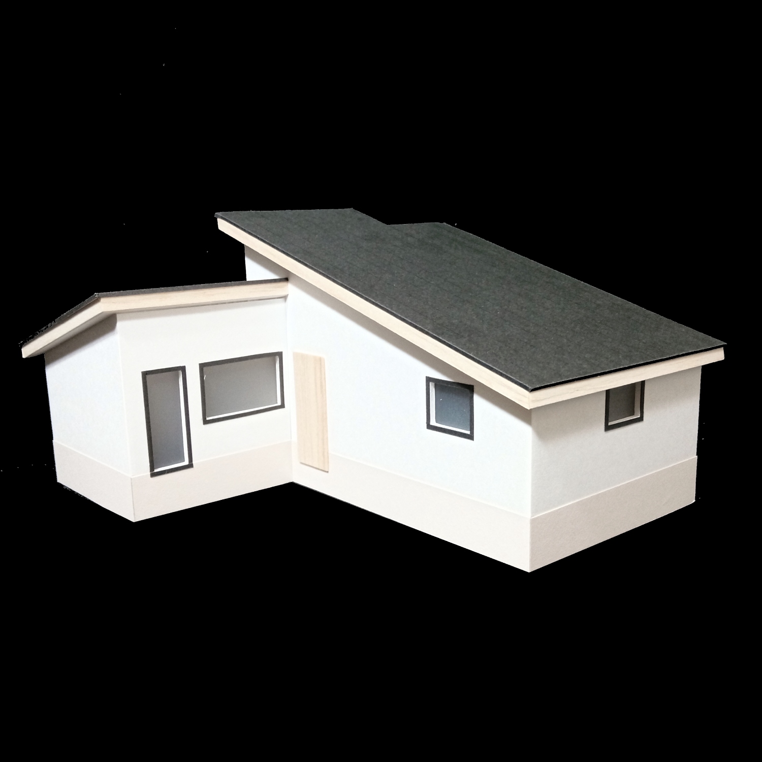 平屋の一戸建て住宅模型