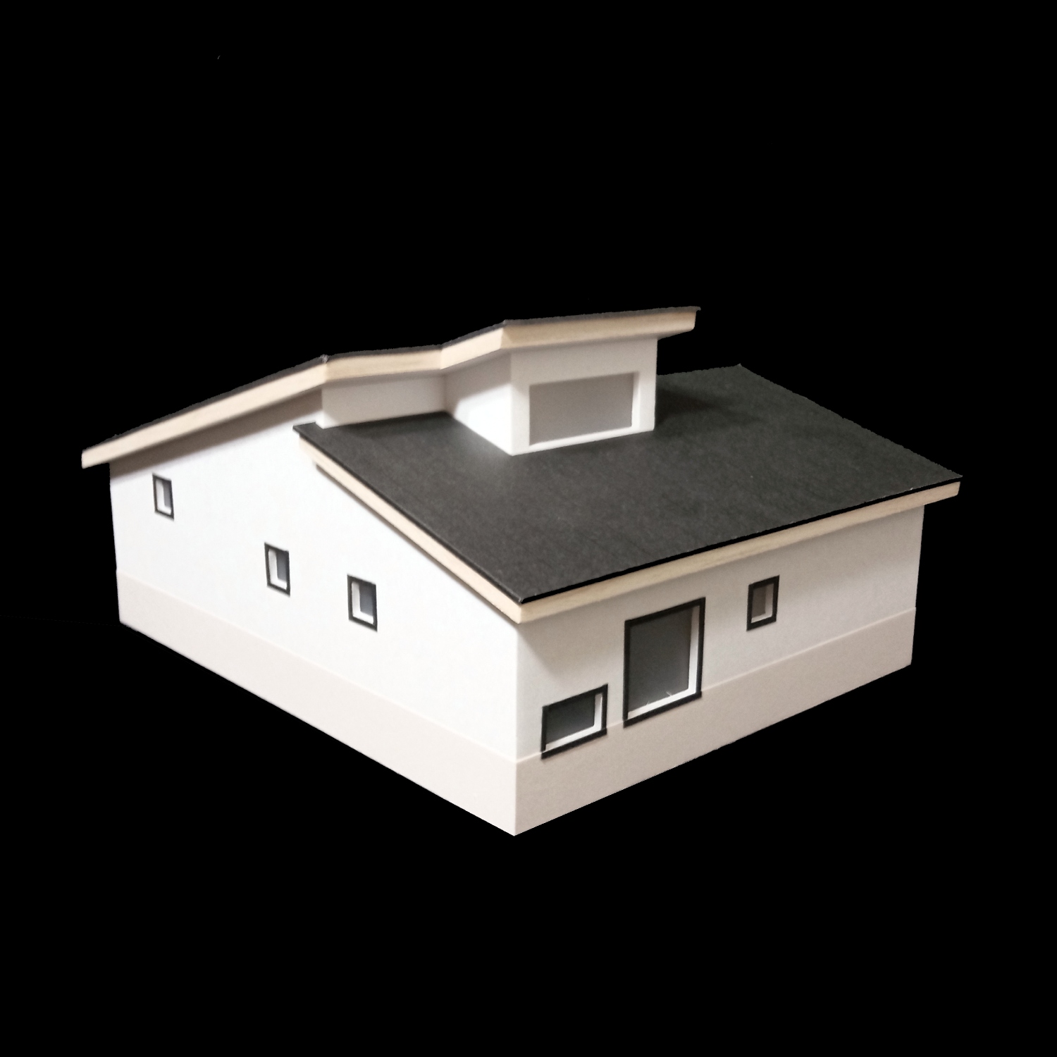 平屋の一戸建て住宅模型