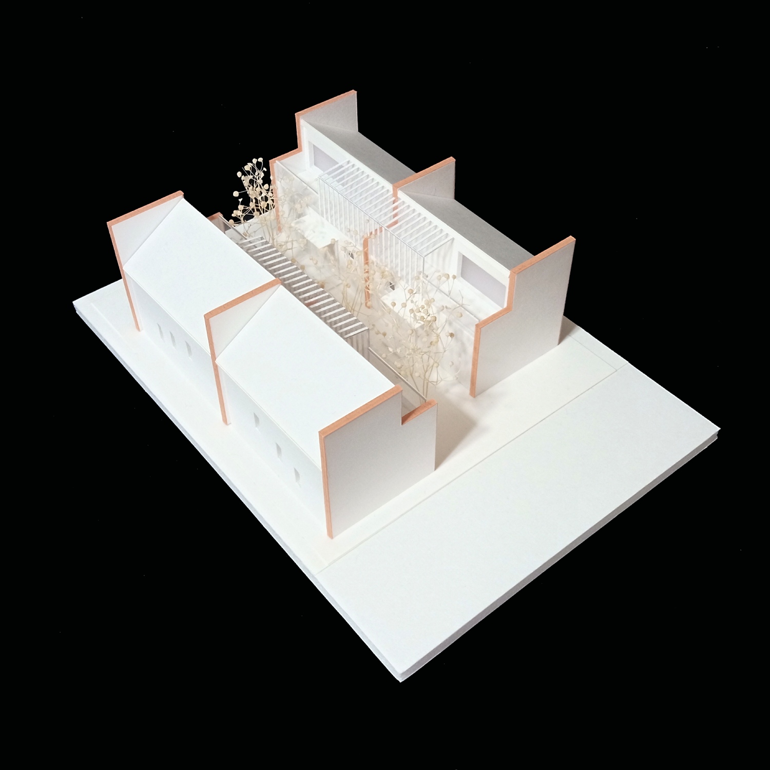 小さな長屋風集合住宅模型