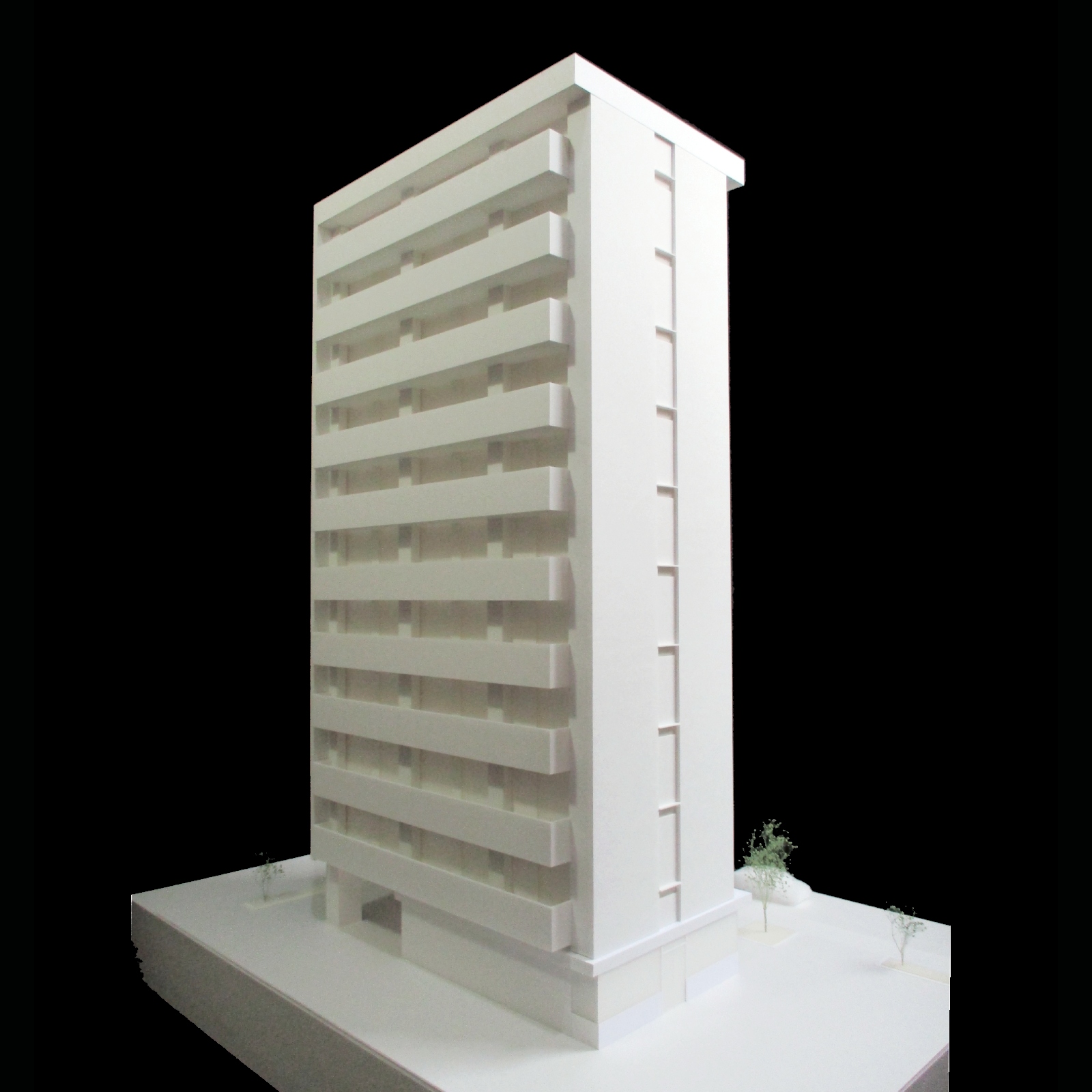 一般的なデザインのマンション模型