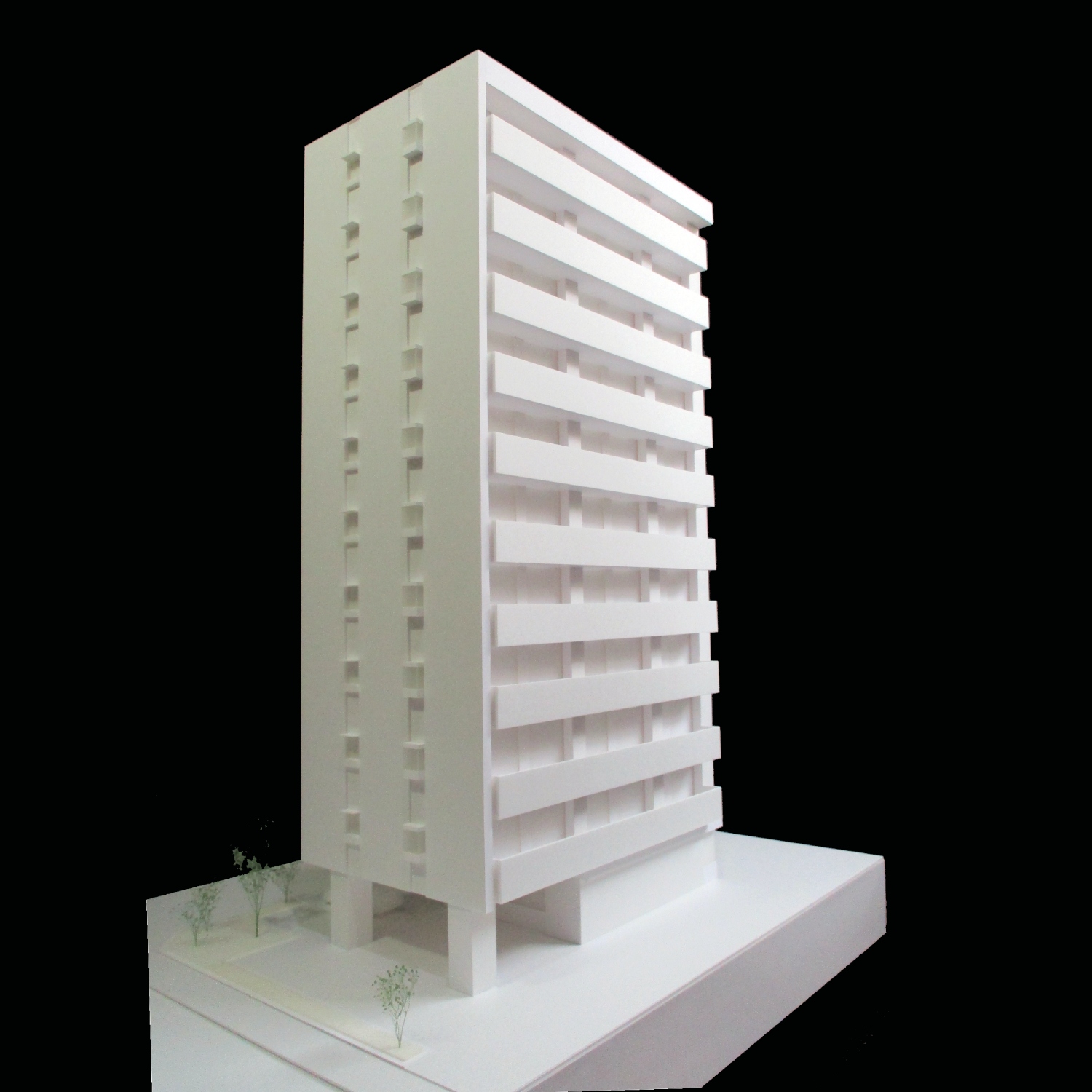 一般的なデザインのマンション模型